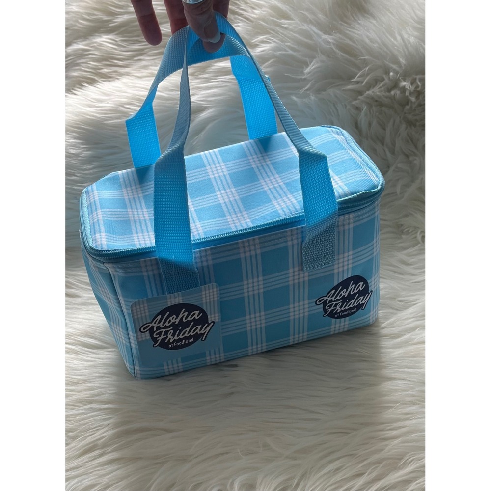 Exclusive Foodland Hawaii Palaka Cooler Bag Aloha Friday Blue